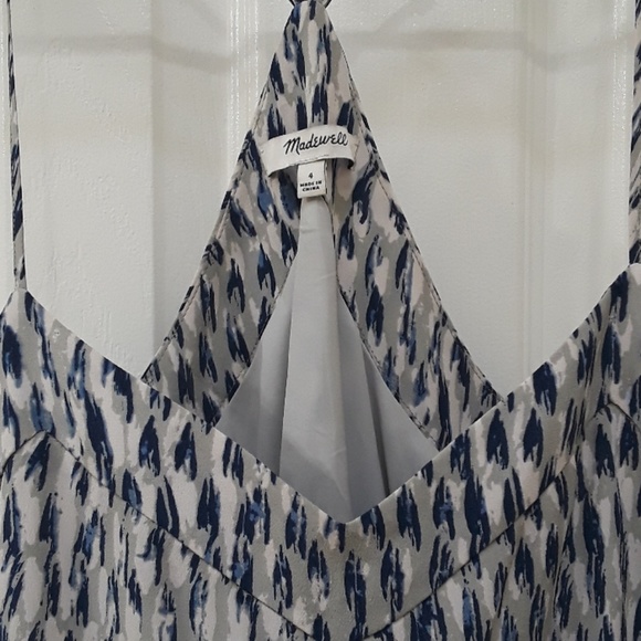 Madewell Silk Sunlight Cami Dress Painted Feathers - Picture 7 of 8